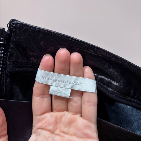 Alexander wang lamb leather skirt sz 6 - Picture 7 of 8